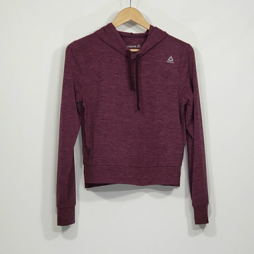 Reebok Purple Hooded Long Sleeve T-shirt Women's Size Small